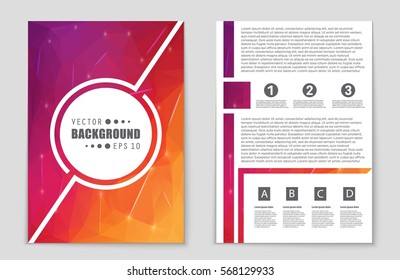 Abstract vector layout background set. For art template design, list, front page, mockup brochure theme style, banner, idea, cover, booklet, print, flyer, book, blank, card, ad, sign, sheet,, a4.