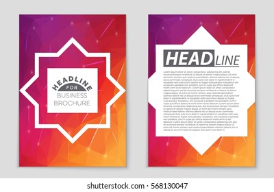 Abstract vector layout background set. For art template design, list, front page, mockup brochure theme style, banner, idea, cover, booklet, print, flyer, book, blank, card, ad, sign, sheet,, a4.