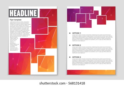Abstract vector layout background set. For art template design, list, front page, mockup brochure theme style, banner, idea, cover, booklet, print, flyer, book, blank, card, ad, sign, sheet,, a4.