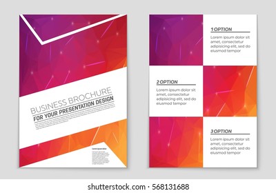 Abstract vector layout background set. For art template design, list, front page, mockup brochure theme style, banner, idea, cover, booklet, print, flyer, book, blank, card, ad, sign, sheet,, a4.