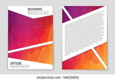 Abstract vector layout background set. For art template design, list, front page, mockup brochure theme style, banner, idea, cover, booklet, print, flyer, book, blank, card, ad, sign, sheet,, a4.