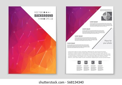 Abstract vector layout background set. For art template design, list, front page, mockup brochure theme style, banner, idea, cover, booklet, print, flyer, book, blank, card, ad, sign, sheet,, a4.
