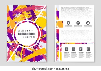 Abstract vector layout background set. For art template design, list, front page, mockup brochure theme style, banner, idea, cover, booklet, print, flyer, book, blank, card, ad, sign, sheet,, a4.