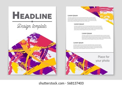 Abstract vector layout background set. For art template design, list, front page, mockup brochure theme style, banner, idea, cover, booklet, print, flyer, book, blank, card, ad, sign, sheet,, a4.
