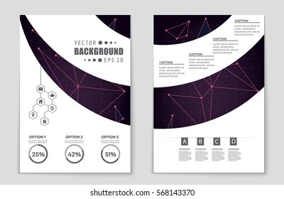 Abstract vector layout background set. For art template design, list, front page, mockup brochure theme style, banner, idea, cover, booklet, print, flyer, book, blank, card, ad, sign, sheet,, a4.
