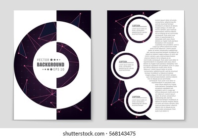 Abstract vector layout background set. For art template design, list, front page, mockup brochure theme style, banner, idea, cover, booklet, print, flyer, book, blank, card, ad, sign, sheet,, a4.