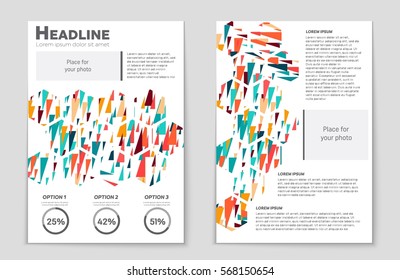 Abstract vector layout background set. For art template design, list, front page, mockup brochure theme style, banner, idea, cover, booklet, print, flyer, book, blank, card, ad, sign, sheet,, a4.