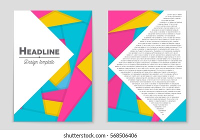 Abstract vector layout background set. For art template design, list, front page, mockup brochure theme style, banner, idea, cover, booklet, print, flyer, book, blank, card, ad, sign, sheet,, a4.