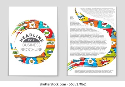 Abstract vector layout background set. For art template design, list, page, mockup brochure theme style, banner, idea, cover, booklet, print, flyer, book, blank, card, ad, sign, sheet, flyer, a4.