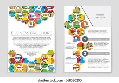 Abstract vector layout background set. For art template design, list, page, mockup brochure theme style, banner, idea, cover, booklet, print, flyer, book, blank, card, ad, sign, sheet, flyer, a4.