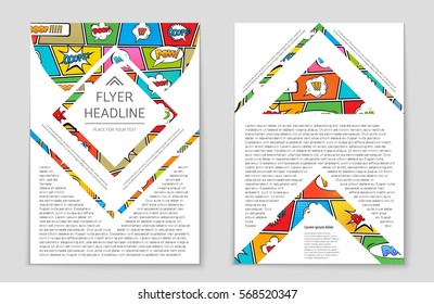 Abstract vector layout background set. For art template design, list, page, mockup brochure theme style, banner, idea, cover, booklet, print, flyer, book, blank, card, ad, sign, sheet, flyer, a4.