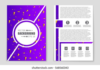 Abstract vector layout background set. For art template design, list, front page, mockup brochure theme style, banner, idea, cover, booklet, print, flyer, book, blank, card, ad, sign, sheet,, a4.