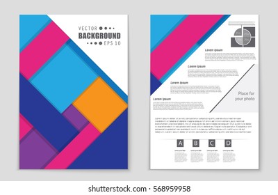 Abstract vector layout background set. For art template design, list, front page, mockup brochure theme style, banner, idea, cover, booklet, print, flyer, book, blank, card, ad, sign, sheet,, a4.