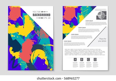 Abstract vector layout background set. For art template design, list, front page, mockup brochure theme style, banner, idea, cover, booklet, print, flyer, book, blank, card, ad, sign, sheet,, a4.