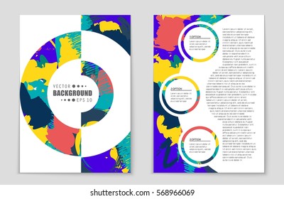 Abstract vector layout background set. For art template design, list, front page, mockup brochure theme style, banner, idea, cover, booklet, print, flyer, book, blank, card, ad, sign, sheet,, a4.