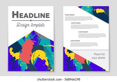 Abstract vector layout background set. For art template design, list, front page, mockup brochure theme style, banner, idea, cover, booklet, print, flyer, book, blank, card, ad, sign, sheet,, a4.