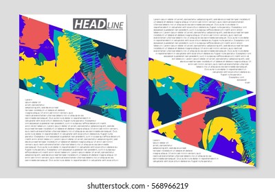 Abstract vector layout background set. For art template design, list, front page, mockup brochure theme style, banner, idea, cover, booklet, print, flyer, book, blank, card, ad, sign, sheet,, a4.