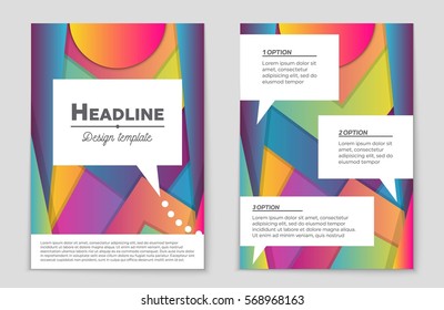 Abstract vector layout background set. For art template design, list, front page, mockup brochure theme style, banner, idea, cover, booklet, print, flyer, book, blank, card, ad, sign, sheet,, a4.