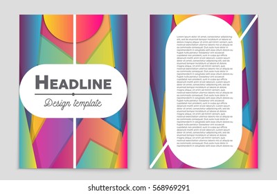 Abstract vector layout background set. For art template design, list, front page, mockup brochure theme style, banner, idea, cover, booklet, print, flyer, book, blank, card, ad, sign, sheet,, a4.