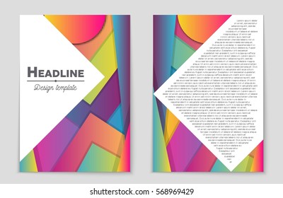 Abstract vector layout background set. For art template design, list, front page, mockup brochure theme style, banner, idea, cover, booklet, print, flyer, book, blank, card, ad, sign, sheet,, a4.
