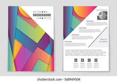 Abstract vector layout background set. For art template design, list, front page, mockup brochure theme style, banner, idea, cover, booklet, print, flyer, book, blank, card, ad, sign, sheet,, a4.