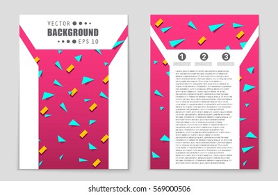 Abstract vector layout background set. For art template design, list, front page, mockup brochure theme style, banner, idea, cover, booklet, print, flyer, book, blank, card, ad, sign, sheet,, a4.