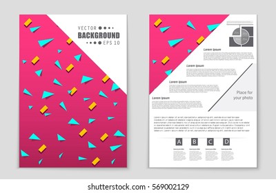 Abstract vector layout background set. For art template design, list, front page, mockup brochure theme style, banner, idea, cover, booklet, print, flyer, book, blank, card, ad, sign, sheet,, a4.