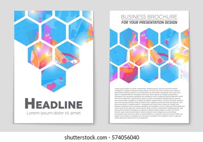 Abstract vector layout background set. For art template design, list, front page, mockup brochure theme style, banner, idea, cover, booklet, print, flyer, book, blank, card, ad, sign, sheet,, a4.