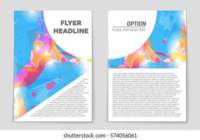 Abstract vector layout background set. For art template design, list, front page, mockup brochure theme style, banner, idea, cover, booklet, print, flyer, book, blank, card, ad, sign, sheet,, a4.