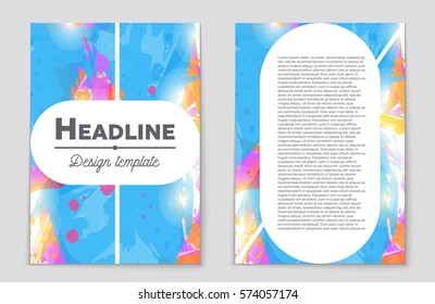 Abstract vector layout background set. For art template design, list, front page, mockup brochure theme style, banner, idea, cover, booklet, print, flyer, book, blank, card, ad, sign, sheet,, a4.