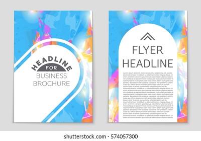 Abstract vector layout background set. For art template design, list, front page, mockup brochure theme style, banner, idea, cover, booklet, print, flyer, book, blank, card, ad, sign, sheet,, a4.