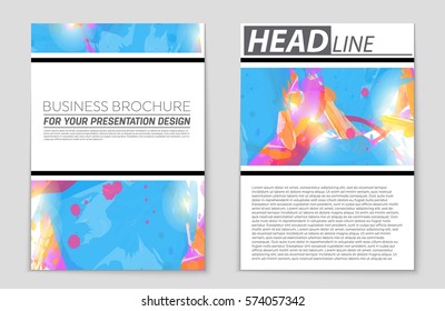 Abstract vector layout background set. For art template design, list, front page, mockup brochure theme style, banner, idea, cover, booklet, print, flyer, book, blank, card, ad, sign, sheet,, a4.