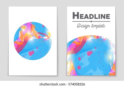 Abstract vector layout background set. For art template design, list, front page, mockup brochure theme style, banner, idea, cover, booklet, print, flyer, book, blank, card, ad, sign, sheet,, a4.