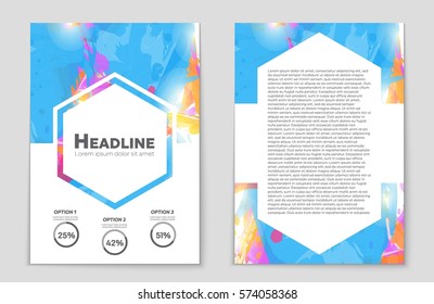 Abstract vector layout background set. For art template design, list, front page, mockup brochure theme style, banner, idea, cover, booklet, print, flyer, book, blank, card, ad, sign, sheet,, a4.