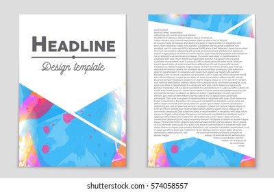 Abstract vector layout background set. For art template design, list, front page, mockup brochure theme style, banner, idea, cover, booklet, print, flyer, book, blank, card, ad, sign, sheet,, a4.