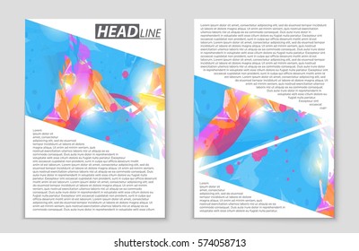 Abstract vector layout background set. For art template design, list, front page, mockup brochure theme style, banner, idea, cover, booklet, print, flyer, book, blank, card, ad, sign, sheet,, a4.