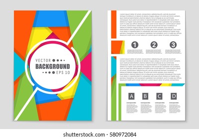 Abstract vector layout background set. For art template design, list, front page, mockup brochure theme style, banner, idea, cover, booklet, print, flyer, book, blank, card, ad, sign, sheet,, a4.