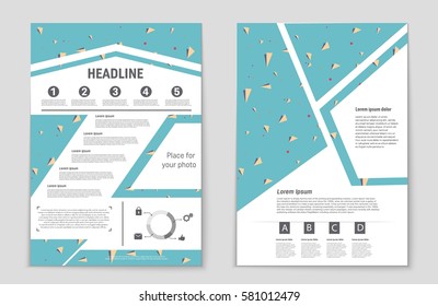 Abstract vector layout background set. For art template design, list, front page, mockup brochure theme style, banner, idea, cover, booklet, print, flyer, book, blank, card, ad, sign, sheet,, a4.