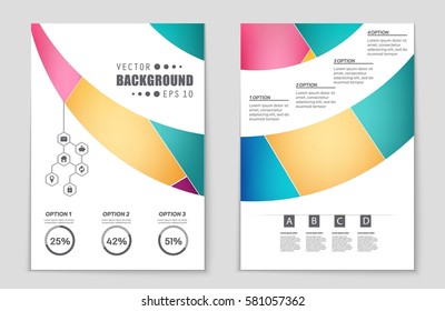 Abstract vector layout background set. For art template design, list, front page, mockup brochure theme style, banner, idea, cover, booklet, print, flyer, book, blank, card, ad, sign, sheet,, a4.