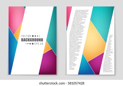 Abstract vector layout background set. For art template design, list, front page, mockup brochure theme style, banner, idea, cover, booklet, print, flyer, book, blank, card, ad, sign, sheet,, a4.