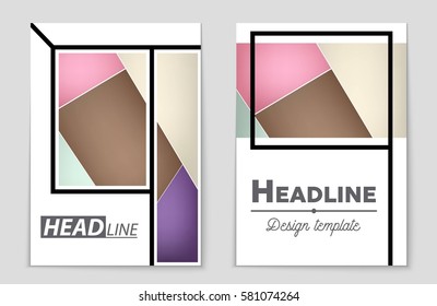 Abstract vector layout background set. For art template design, list, front page, mockup brochure theme style, banner, idea, cover, booklet, print, flyer, book, blank, card, ad, sign, sheet,, a4.