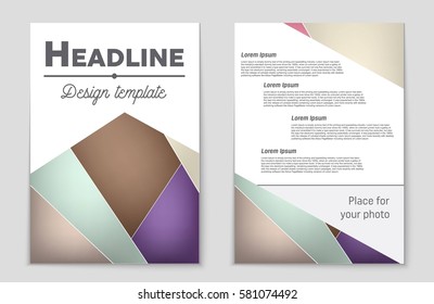 Abstract vector layout background set. For art template design, list, front page, mockup brochure theme style, banner, idea, cover, booklet, print, flyer, book, blank, card, ad, sign, sheet,, a4.