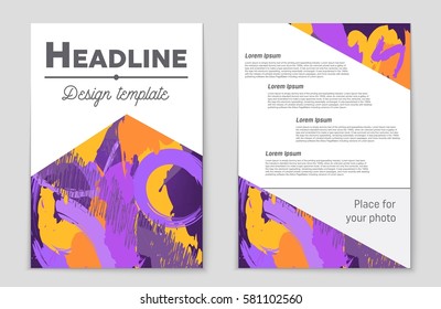 Abstract vector layout background set. For art template design, list, front page, mockup brochure theme style, banner, idea, cover, booklet, print, flyer, book, blank, card, ad, sign, sheet,, a4.