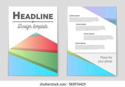 Abstract vector layout background set. For art template design, list, front page, mockup brochure theme style, banner, idea, cover, booklet, print, flyer, book, blank, card, ad, sign, sheet,, a4.