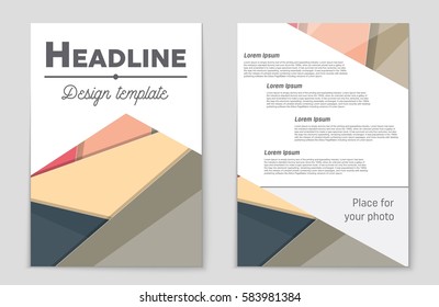 Abstract vector layout background set. For art template design, list, front page, mockup brochure theme style, banner, idea, cover, booklet, print, flyer, book, blank, card, ad, sign, sheet,, a4.