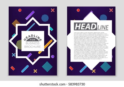 Abstract vector layout background set. For art template design, list, front page, mockup brochure theme style, banner, idea, cover, booklet, print, flyer, book, blank, card, ad, sign, sheet,, a4.