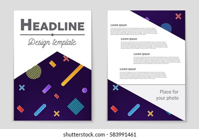 Abstract vector layout background set. For art template design, list, front page, mockup brochure theme style, banner, idea, cover, booklet, print, flyer, book, blank, card, ad, sign, sheet,, a4.