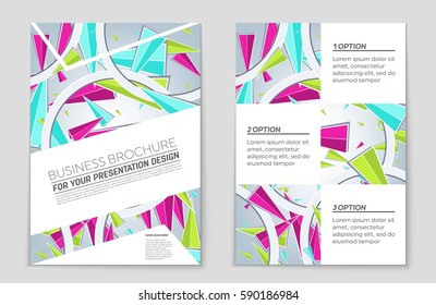 Abstract vector layout background set. For art template design, list, front page, mockup brochure theme style, banner, idea, cover, booklet, print, flyer, book, blank, card, ad, sign, sheet,, a4.