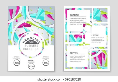 Abstract vector layout background set. For art template design, list, front page, mockup brochure theme style, banner, idea, cover, booklet, print, flyer, book, blank, card, ad, sign, sheet,, a4.
