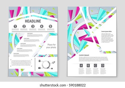 Abstract vector layout background set. For art template design, list, front page, mockup brochure theme style, banner, idea, cover, booklet, print, flyer, book, blank, card, ad, sign, sheet,, a4.